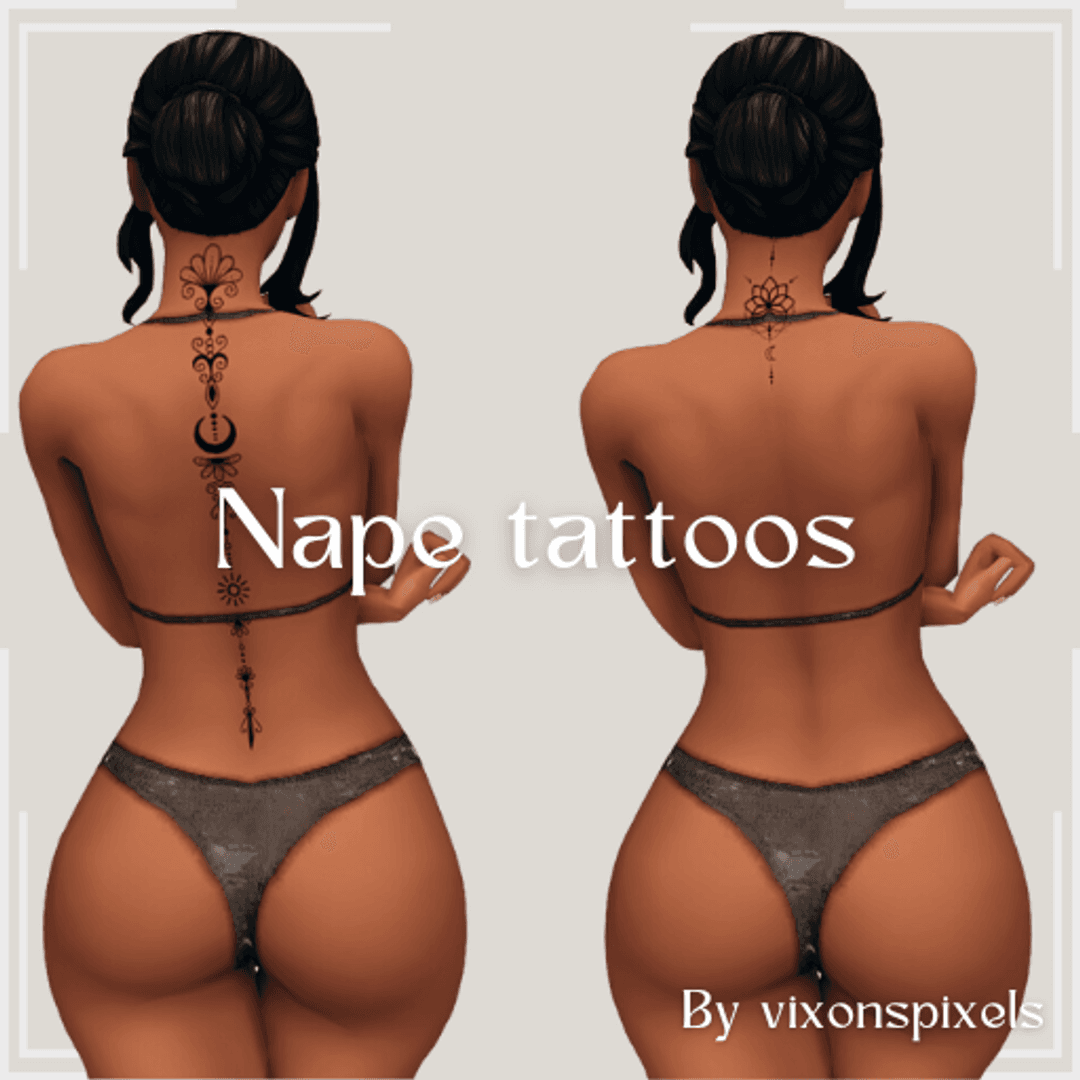 Скриншот мода Сет тату Nape tattoos